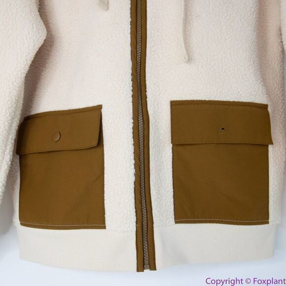 NEW Madewell (Re)sourced Fleece Hooded‎ Zip Jacket, S, NB514 - Picture 6 of 16
